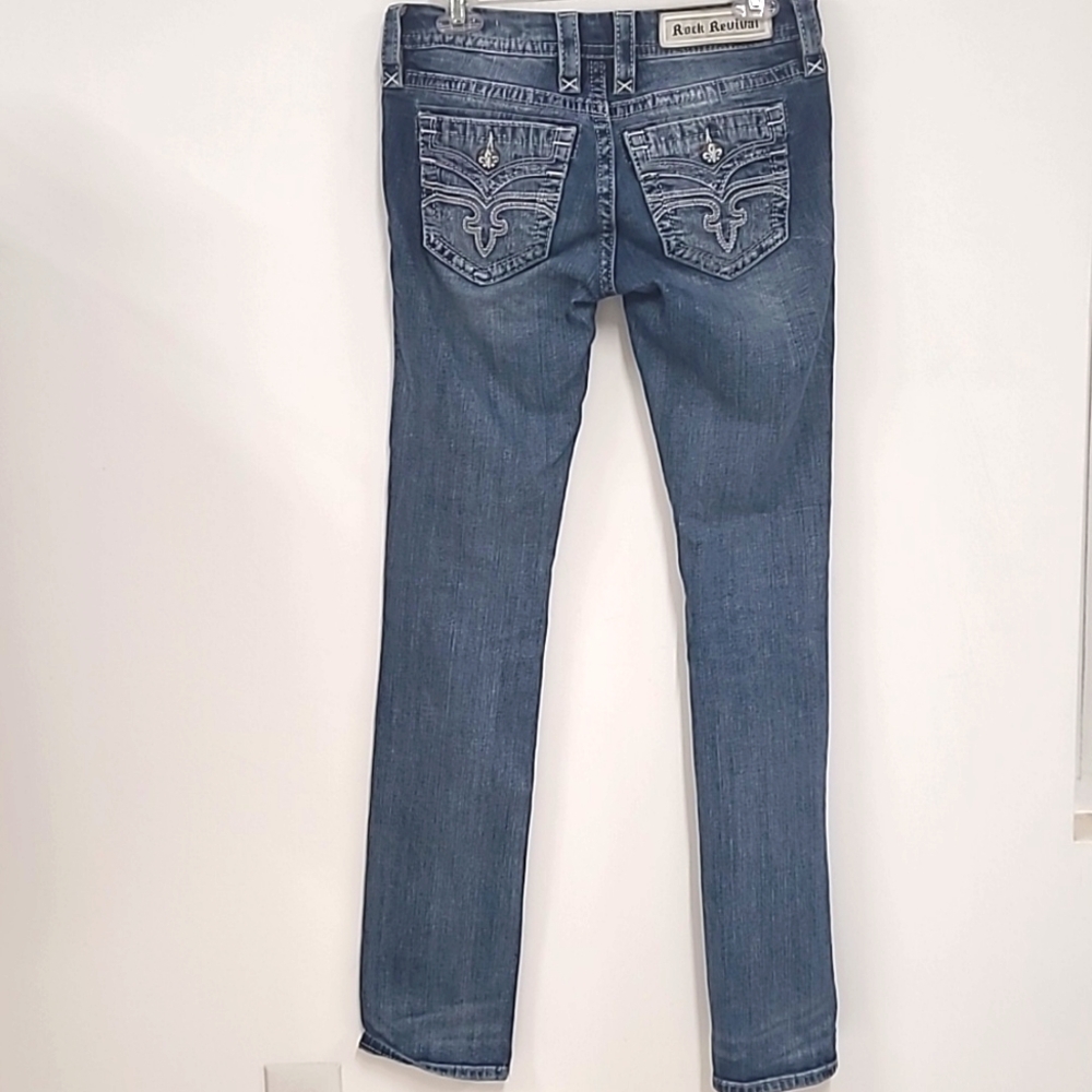 Rock Revival Alivia jeans straight leg size 26 in excellent condition. - Picture 5 of 11